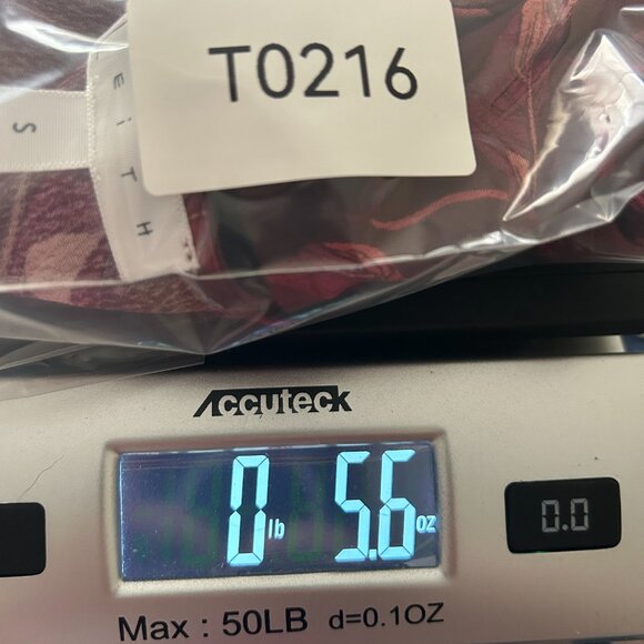 Leith Peplum Floral Blouse V-Neck Long Bell Sleeve Burgundy Pink Women’s US S - Picture 11 of 11